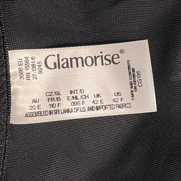 Glamorise Black 9245 Underwire‎ Front Closure Bra Size 42F - Picture 11 of 11